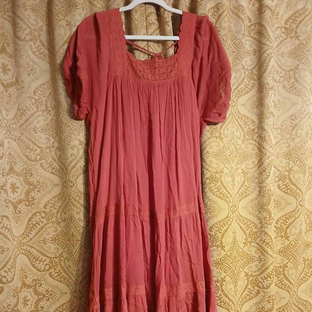 Large Red Flowy Dress